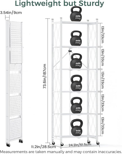 DEANIC 6-Shelf Folding Bookcase - Image 2
