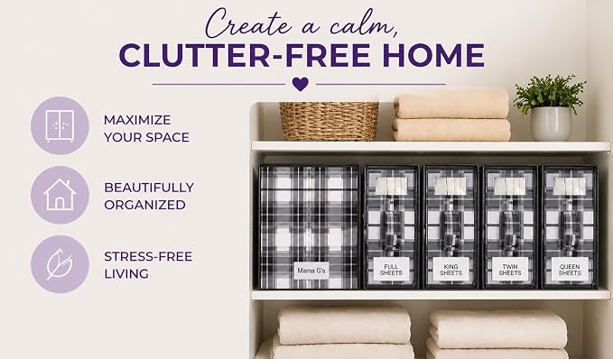 4 Pack Bed Sheet Organizer and Storage - Image 6
