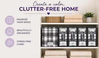 4 Pack Bed Sheet Organizer and Storage - Image 6