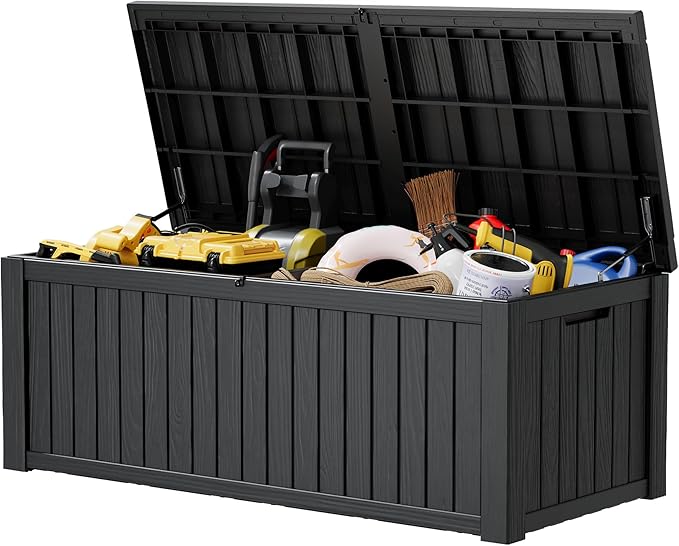 KAMABOKO Outdoor Storage Box, 230 Gallon Large Outdoor Resin Deck Box, Storage by KAMABOKO