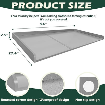 Royxen Washer Dryer Countertop, 27.4" x 54", Universal Fit, Laundry Room - Image 3