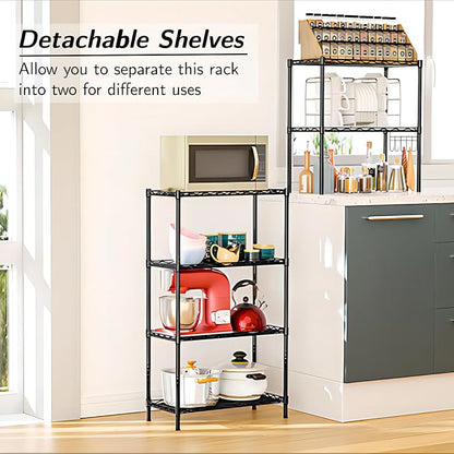 Homdox 6-Tier Storage Shelf Wire Shelving Unit Free Standing Rack Organization - Image 6