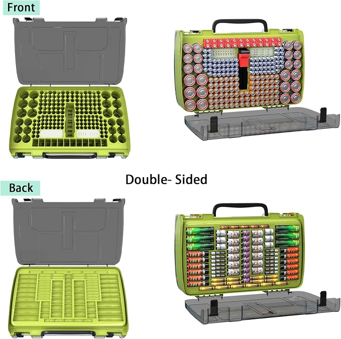 ALCYON Large Capacity 269 Battery Organizer Storage Case - Image 2
