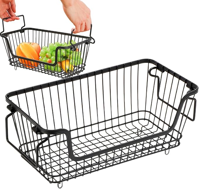 Stackable Storage Basket, Easy Application, Deep Freezer Bins, Refrigerator - Image 5