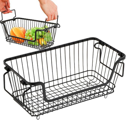 Stackable Storage Basket, Easy Application, Deep Freezer Bins, Refrigerator - Image 5