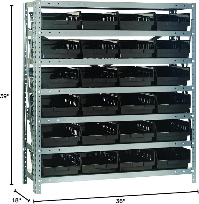 Quantum Storage Systems 1839-108BK Steel Shelving Unit - Image 2