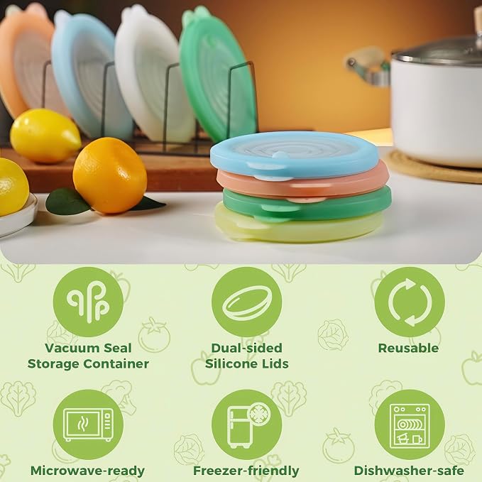 Silicone Reusable Vacuum-Seal Storage Containers - Image 3