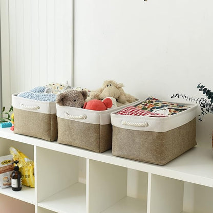 TheWarmHome Storage Basket for Organizing- 15.7x11.8x8.2 inch 1 Pack Fabric - Image 4