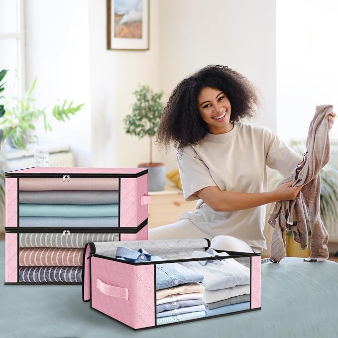 HomeHacks Storage 6-Pack Clothes Organizer Storage Bags Foldable Storage Box - Image 7