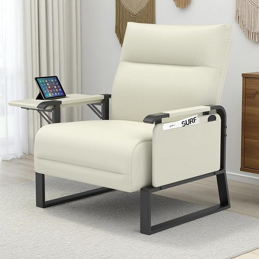 Upholstered Accent Chair, Modern Faux Leather Sofa Chair by Tbillionnext