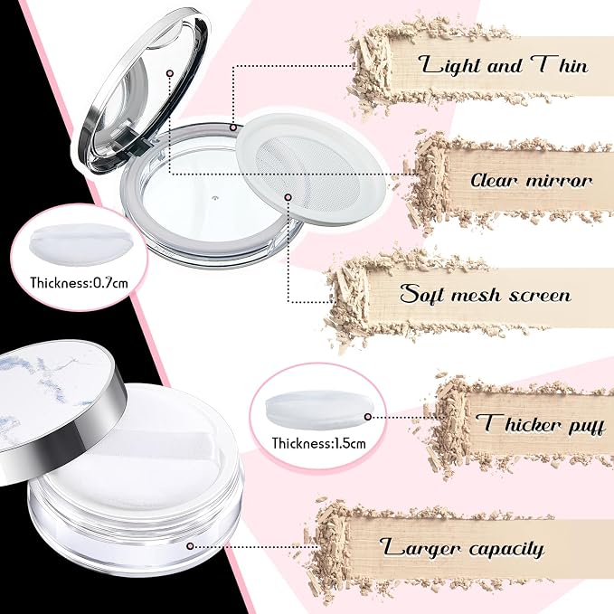 Cunhill 2 Pcs Loose Powder Container - Image 3