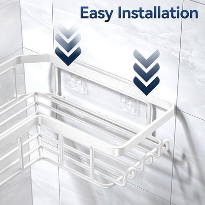 YASONIC Corner Adhesive Shower Caddy, - Image 6
