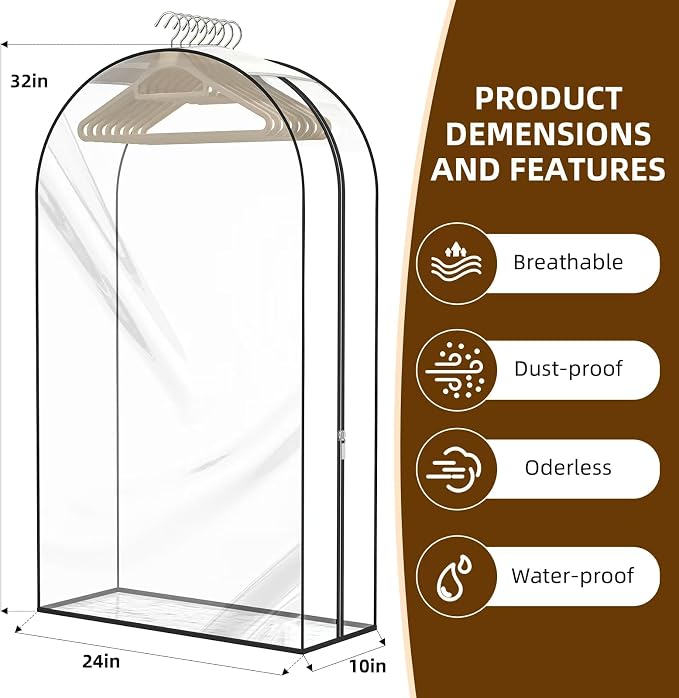 Upgraded Thickened Clear Garment Bags - Image 2