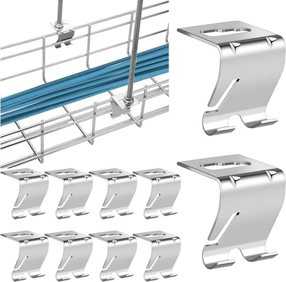 10 Pcs Wire Mesh Cable Tray Ceiling Hanging Hook, Basket Tray Ceiling Support by Shimeyao