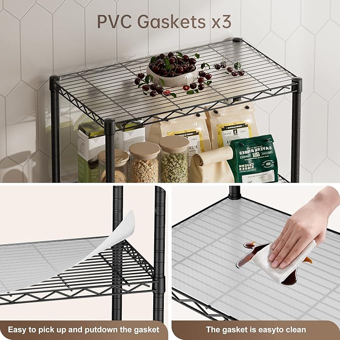 Golpart Shelves Storage Shelf Wire Closet Bathroom Organizers Metal Pantry | 5 - Image 5