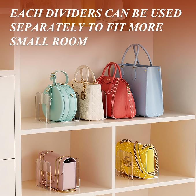 Clear Purse Organizer for Closet, Adjustable Purse Storage Handbag Storage - Image 5