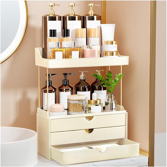 3 Drawers Bathroom Counter Organizer by Unknown