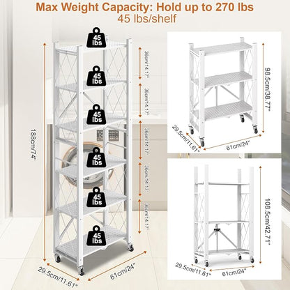 6-Tier Foldable Storage Shelves - Image 2