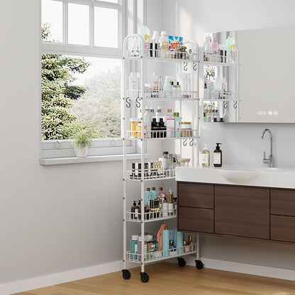 6 Tier Slim Rolling Storage Cart - Image 8