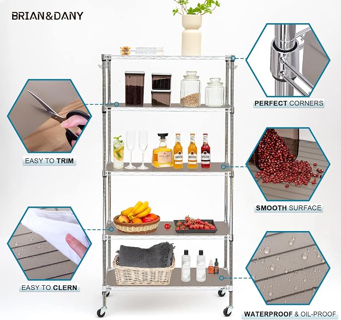 BRIAN & DANY Wire Shelf Liner 13.4" x 23.2", Heavy Duty Shelf Liners - Image 5