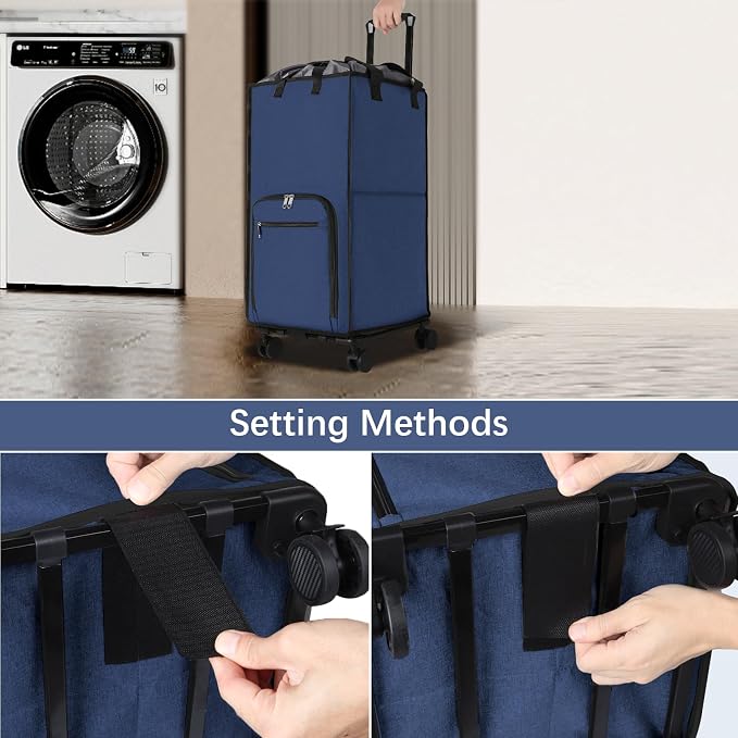 Bukere Rolling Laundry Hamper - Image 3