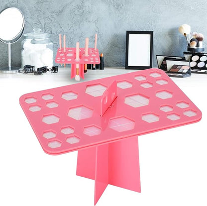 ZJchao Makeup Brush Drying Rack, 26 Hole Makeup Brush Holder Cosmetic Brush - Image 8