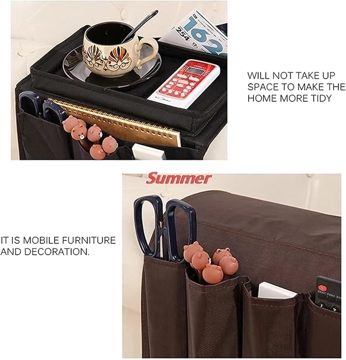 Sofa Armrest Organizer with Cup Holder No-Slip Couch Sofa Armrest Organiser - Image 3