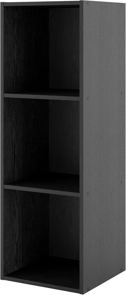 Homes: Inside + Out Apexa 3-Cube Storage Organizer Shelves, Stackable Wood by HOMESInsideOut