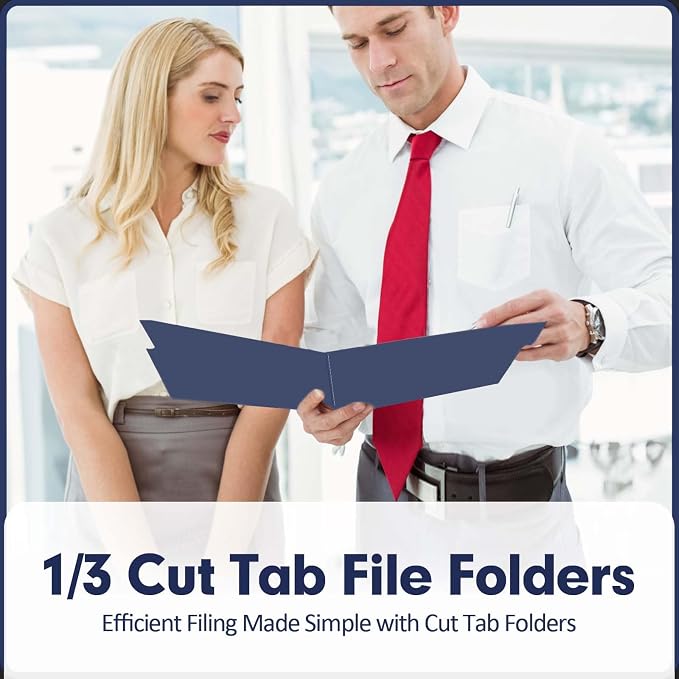 File Folder, PANDRI 120 Pack File Folder, 1/3 Cut Tab, Letter Size, Filing - Image 6