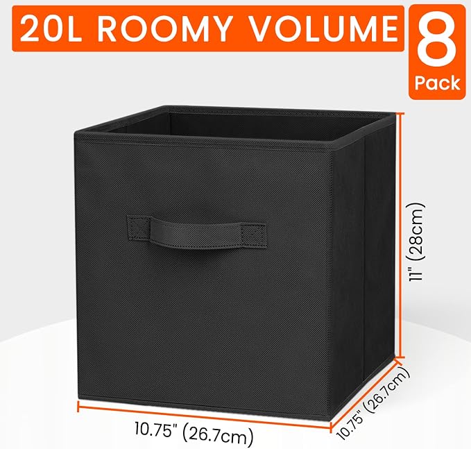 Storage Cubes - 11 Inch Heavy Duty Fabric Storage Bins - Image 2