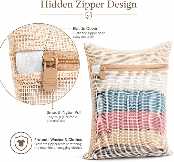 3-piece set extra-large 20×23.6 inch durable organic cotton mesh laundry bags - Image 3