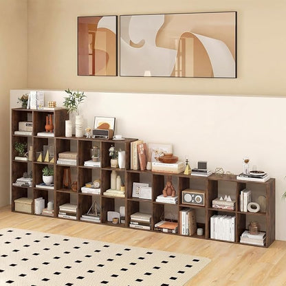 POWERSTONE 4 Cube Storage Organizer Set of 2, 2 Tier Cubby Bookshelf - Image 8