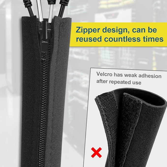 4 Pack Cable Sleeves, 20 inch Neoprene Cable Management Sleeves - Image 6
