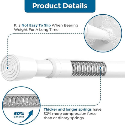AIZESI 2Pcs Spring Tension Curtain Rods, Adjustable 26-39 Inch, perfectly - Image 4