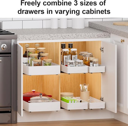 Delamu 3 Pack Pull Out Cabinet Organizer, 15.7"Deep Pull Out Drawers - Image 6