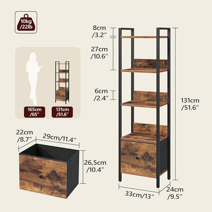 MAHANCRIS Bookshelf, 5-Tier Bookcase - Image 3