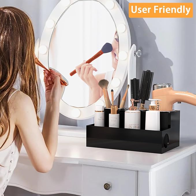 Hair Tool Organizer, Bathroom Supplies Countertop Blow Dryer Holder, Vanity - Image 4