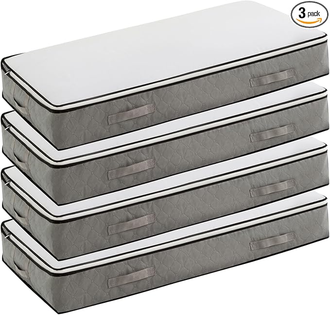 90L Under Bed Storage Containers, Closet Organizers and Storage Bins, Foldable by Unknown