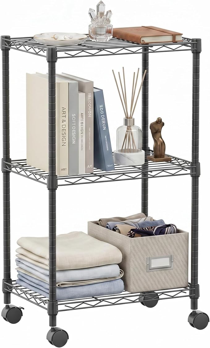 M MZG 3 Tiers Storage Shelves Load 750 LBS, Metal Shelving Wire Metal Shelving by MEIGAOPLASTICANDMETALHKCOLIMITED