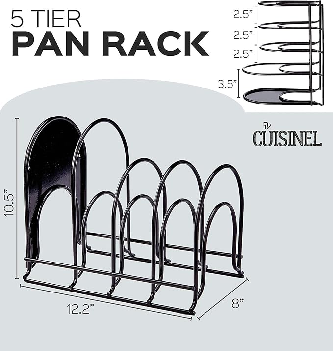Cuisinel Heavy Duty Pots and Pans Organizer Rack - Image 3