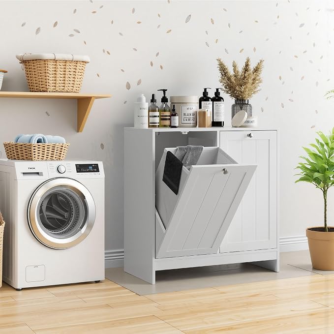 Double Tilt Out Laundry Hamper Cabinet - Image 5