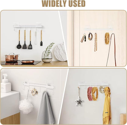 Kitchen Utensil Hanger, Adhesive Utensil Holder Wall Mount Kitchen Rack Rail - Image 6