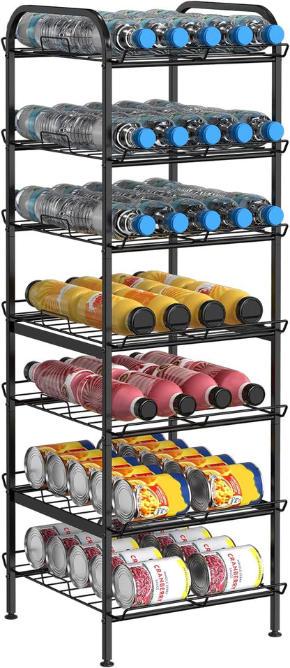 BTY Water Bottle Organizer 7 Tier Freestanding Water Bottle Storage Organizer by BTY
