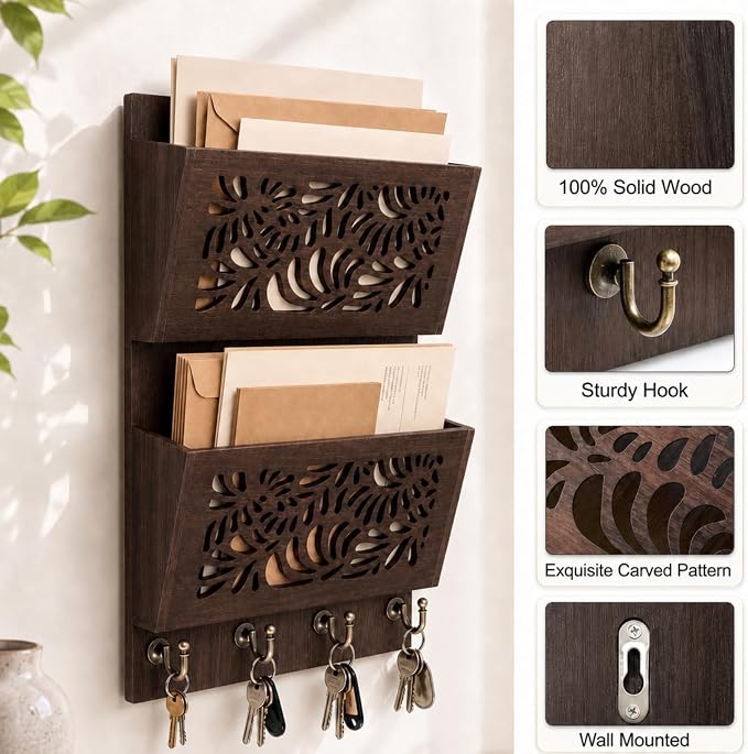 Wenqik Mail Organizer Wall Mounted - Image 4