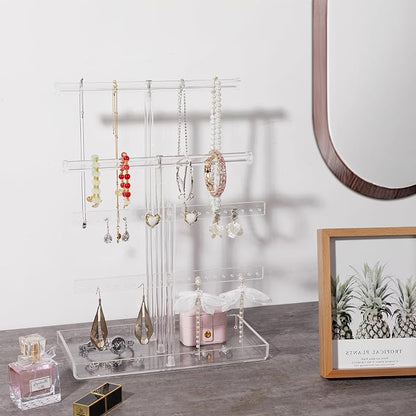 4-Tier Acrylic Jewelry Organizer Stand - Image 8