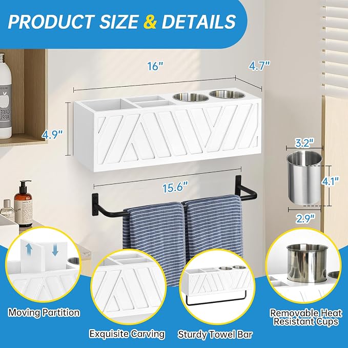 Hair Tool Organizer Wall Mounted - Image 7