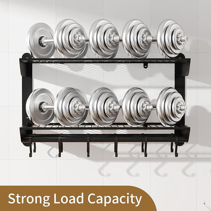 YIGII 30 Inch Pot Rack Wall Mounted, 2-Tier Pots and Pans Organizer - Image 4