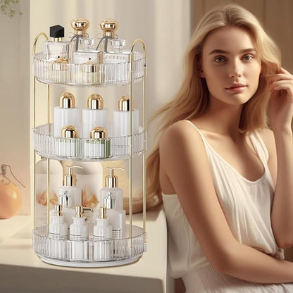 360° Rotating Makeup Organizer for Vanity - Image 5