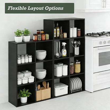 8 Cube Storage Organizer Shelf, Open Cube Bookshelf, Reversible Bookcase - Image 5