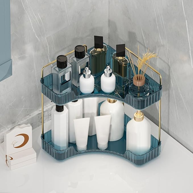 Corner Bathroom Counter Organizer Bathroom Countertop Shelf Makeup Organizer - Image 4